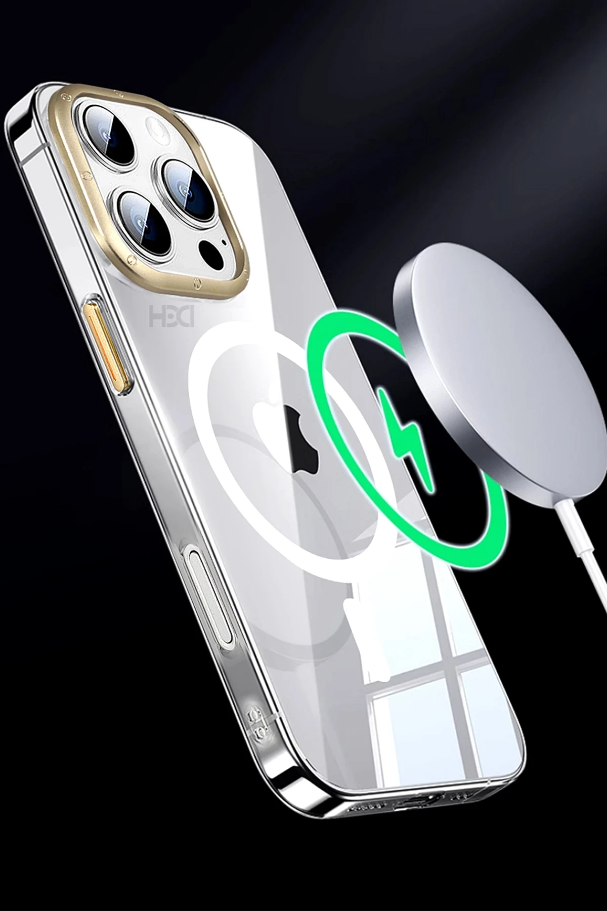 HDD Apple iPhone 16 HBC-306 Aden PC Magsafe Kapak - Siyah