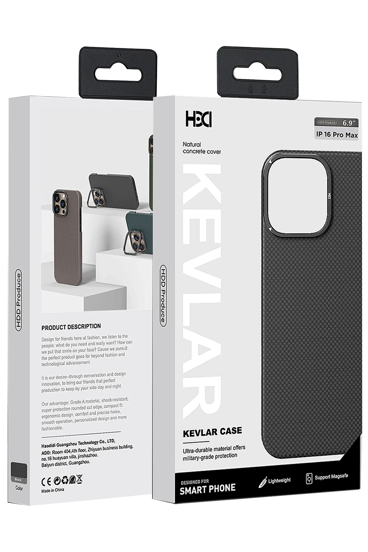 HDD Apple iPhone 16 Pro Max Blaze 1000D Kevlar Magsafe Kılıf - Siyah