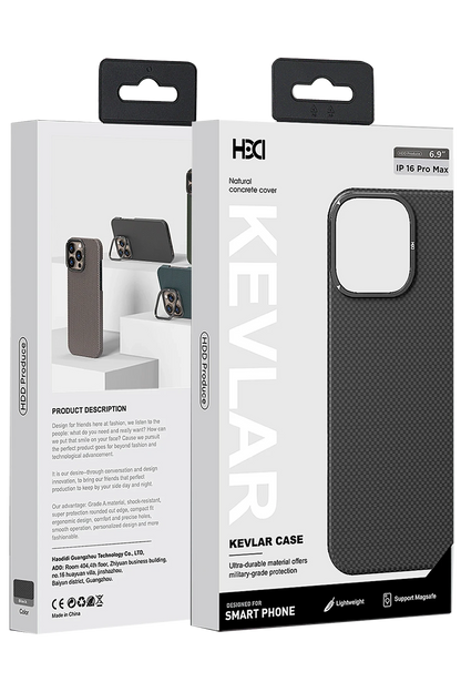 HDD Apple iPhone 16 Pro Max Blaze 1000D Kevlar Magsafe Kılıf - Siyah
