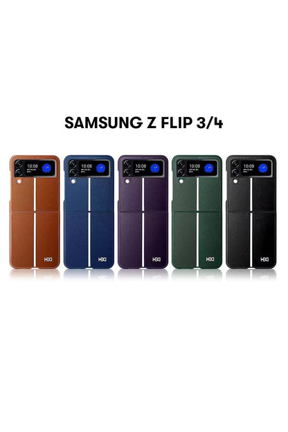 HDD Samsung Galaxy Z Flip 4 Kılıf HBC-155 Lizbon Kapak - Siyah