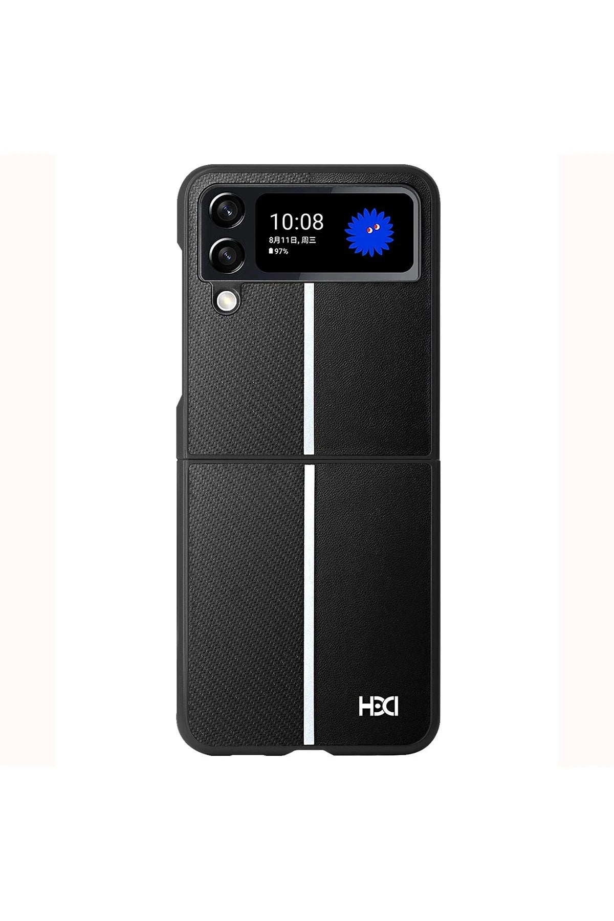 HDD Samsung Galaxy Z Flip 4 Kılıf HBC-155 Lizbon Kapak - Siyah