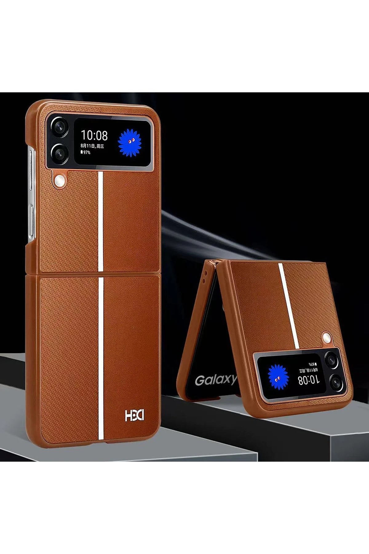 HDD Samsung Galaxy Z Flip 4 Kılıf HBC-155 Lizbon Kapak - Siyah