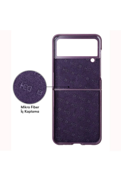 HDD Samsung Galaxy Z Flip 4 Kılıf HBC-155 Lizbon Kapak - Siyah