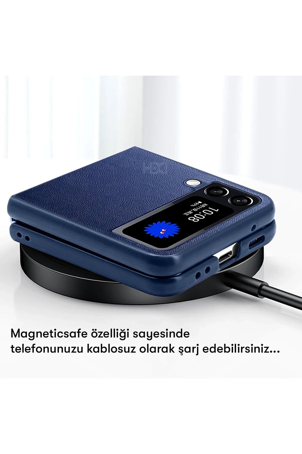 HDD Samsung Galaxy Z Flip 4 Kılıf HBC-156 Forum Magneticsafe Kapak - Siyah