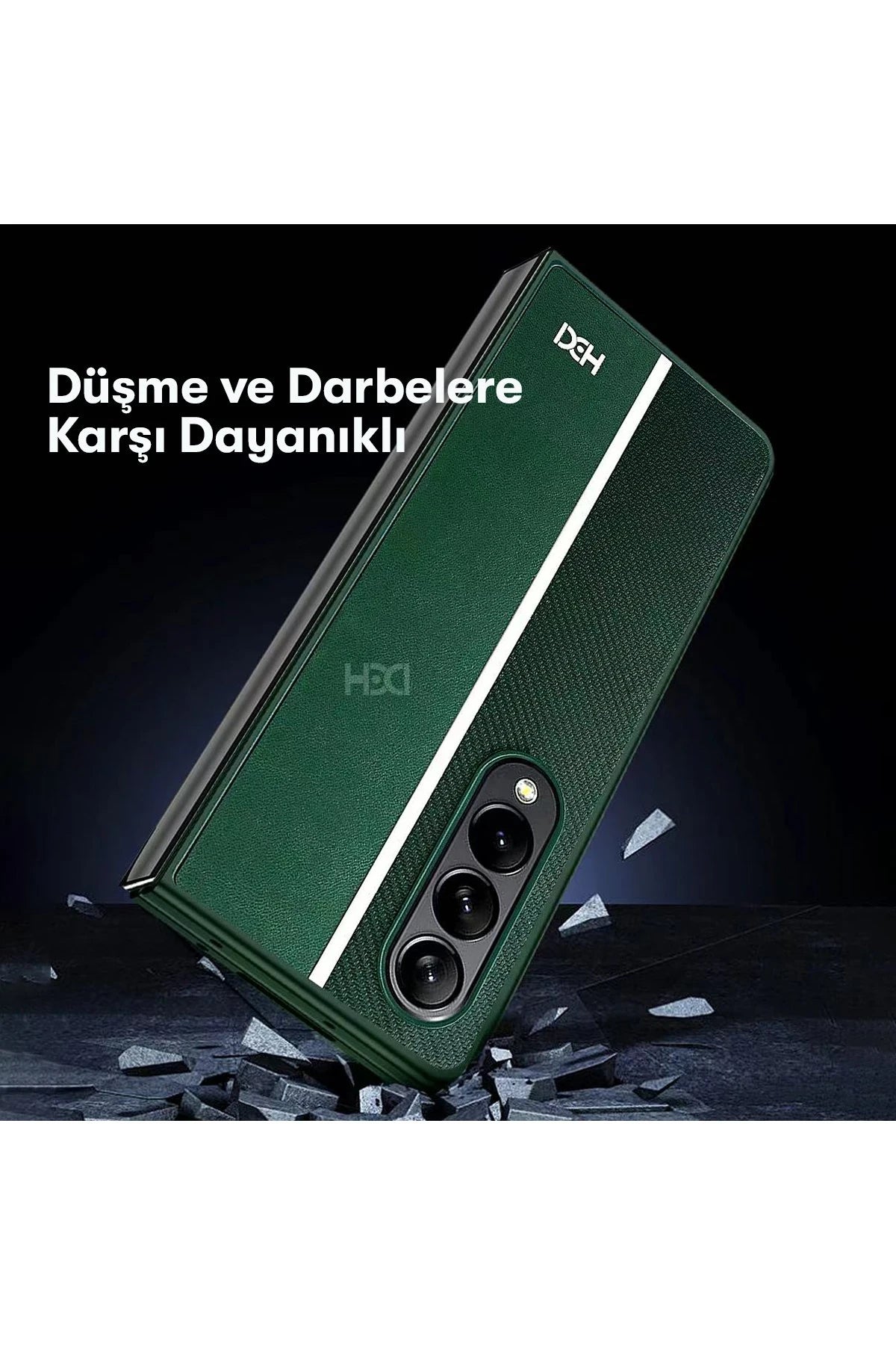 HDD Samsung Galaxy Z Fold 3 Kılıf HBC-155 Lizbon Kapak - Siyah