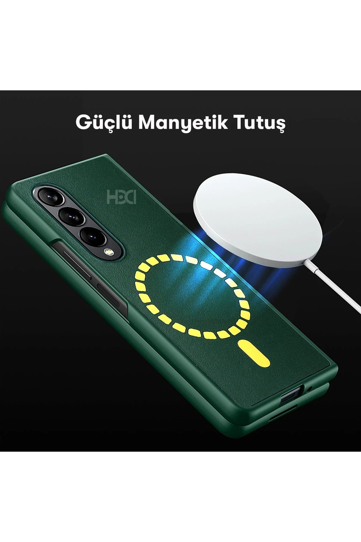 HDD Samsung Galaxy Z Fold 3 Kılıf HBC-156 Forum Magneticsafe Kapak - Siyah