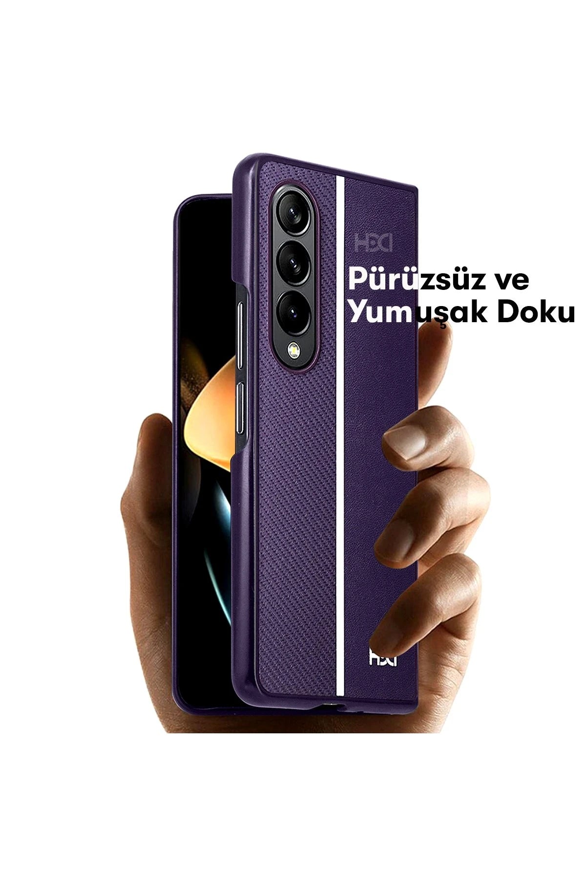 HDD Samsung Galaxy Z Fold 4 Kılıf HBC-155 Lizbon Kapak - Siyah