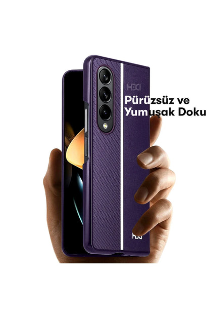 HDD Samsung Galaxy Z Fold 4 Kılıf HBC-155 Lizbon Kapak - Siyah