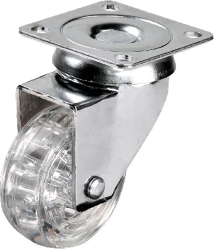 Hts 301 - 50x20 Mm Şeffaf Makaralı Tablalı Teker