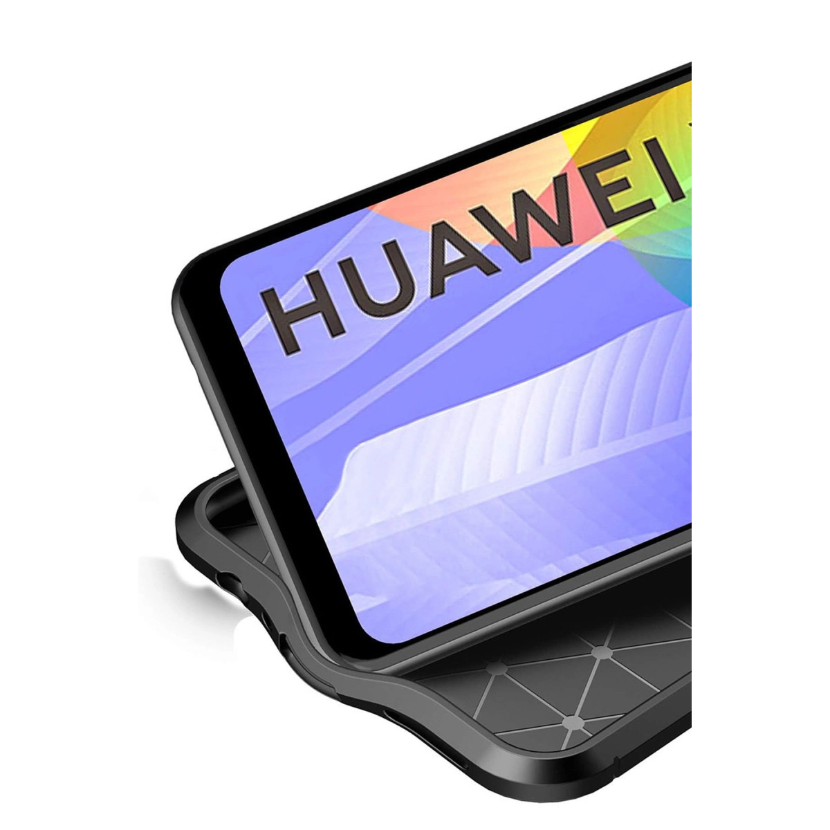 Huawei Y6p Kılıf Auto Focus Kapak - Lacivert