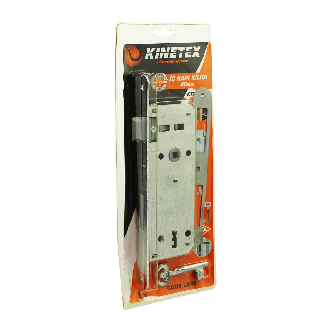 İÇ KAPI ODA KİLİT 40MM ÇELİK GALVENİZ KAPLAMA GÖVDE PİRİNÇ - NİKEL MATERYALLER KTX-2239 (5643)