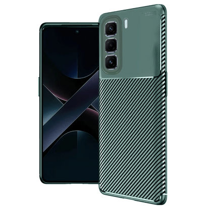 İnfinix Hot 50 Pro Plus 4g Auto Focus Karbon Kapak - Koyu Yeşil
