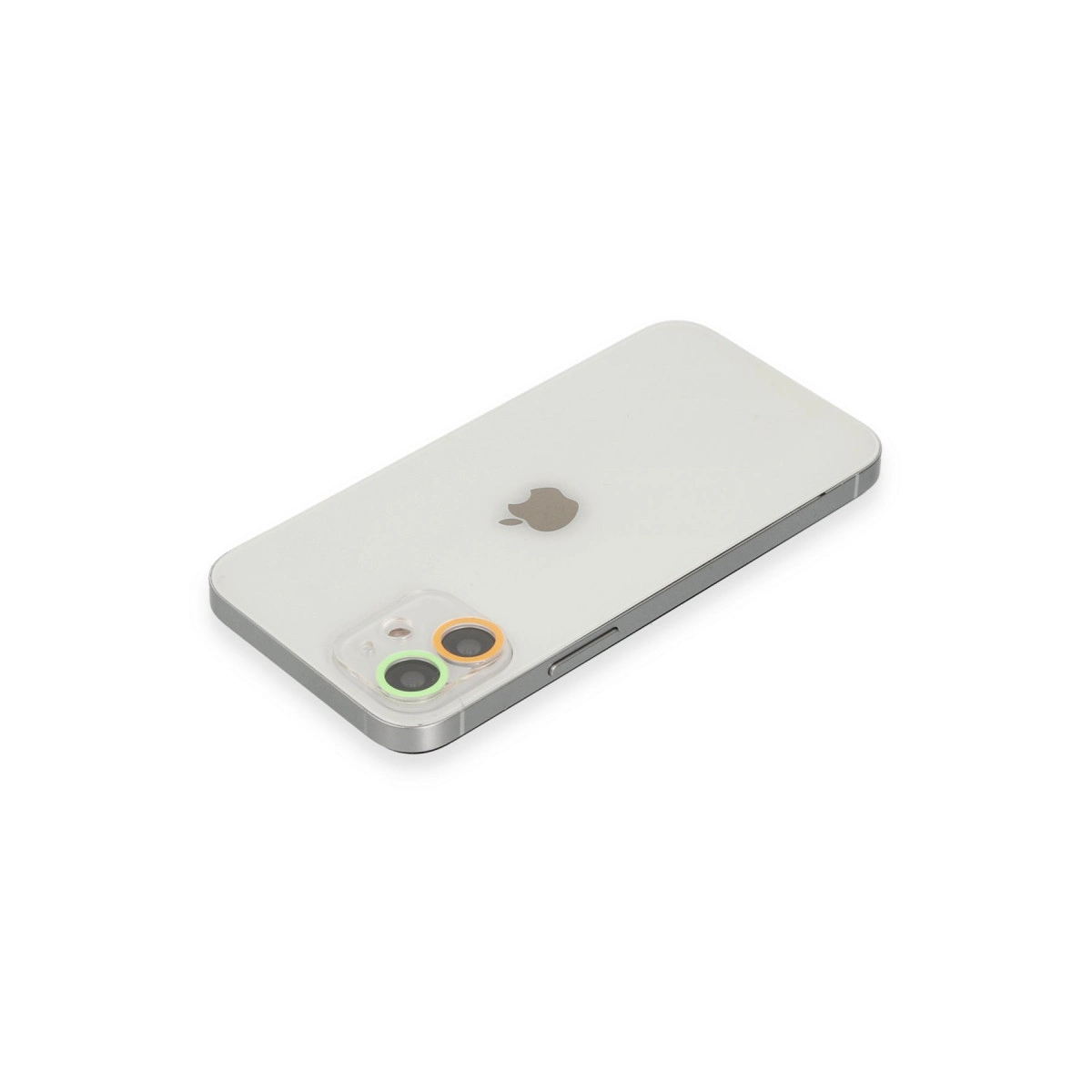 İphone 11 Renkli Kamera Lens Koruma Cam - Turuncu-yeşil