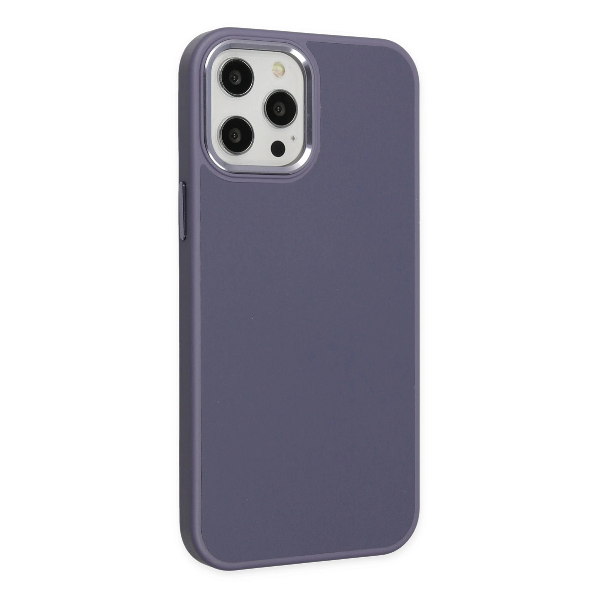 İphone 12 Pro Max Kılıf Asya Deri Silikon - Mor