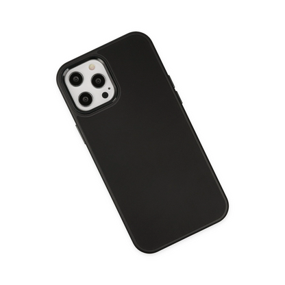 İphone 12 Pro Max Kılıf Asya Deri Silikon - Siyah
