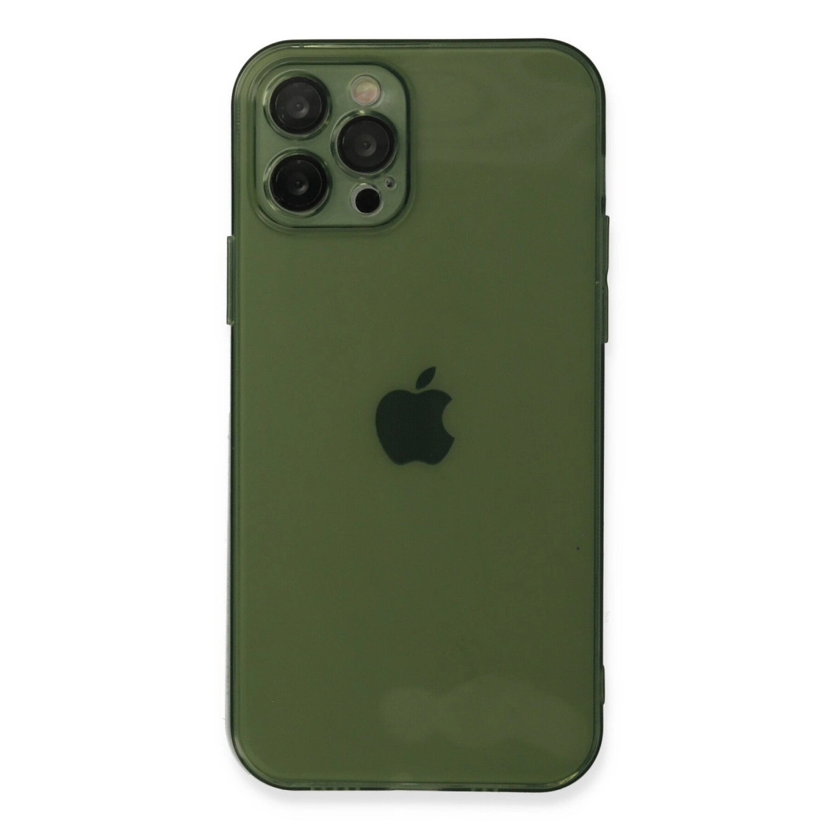 İphone 12 Pro Max Kılıf Fly Lens Silikon - Yeşil