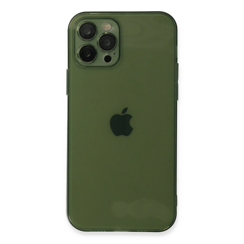 İphone 12 Pro Max Kılıf Fly Lens Silikon - Yeşil