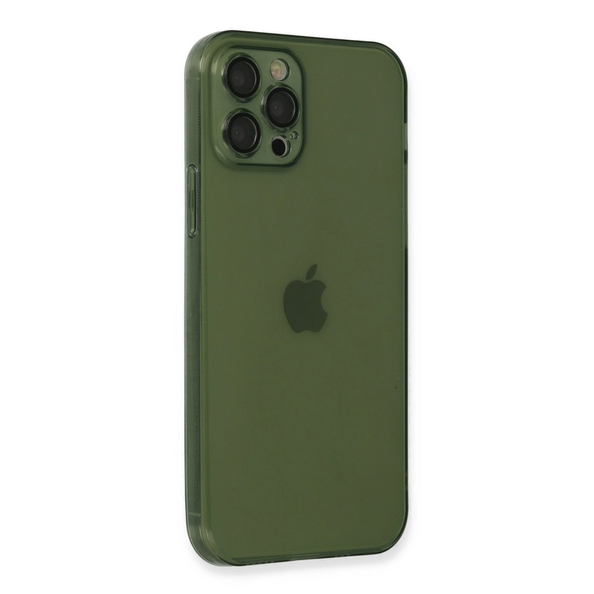 İphone 12 Pro Max Kılıf Fly Lens Silikon - Yeşil
