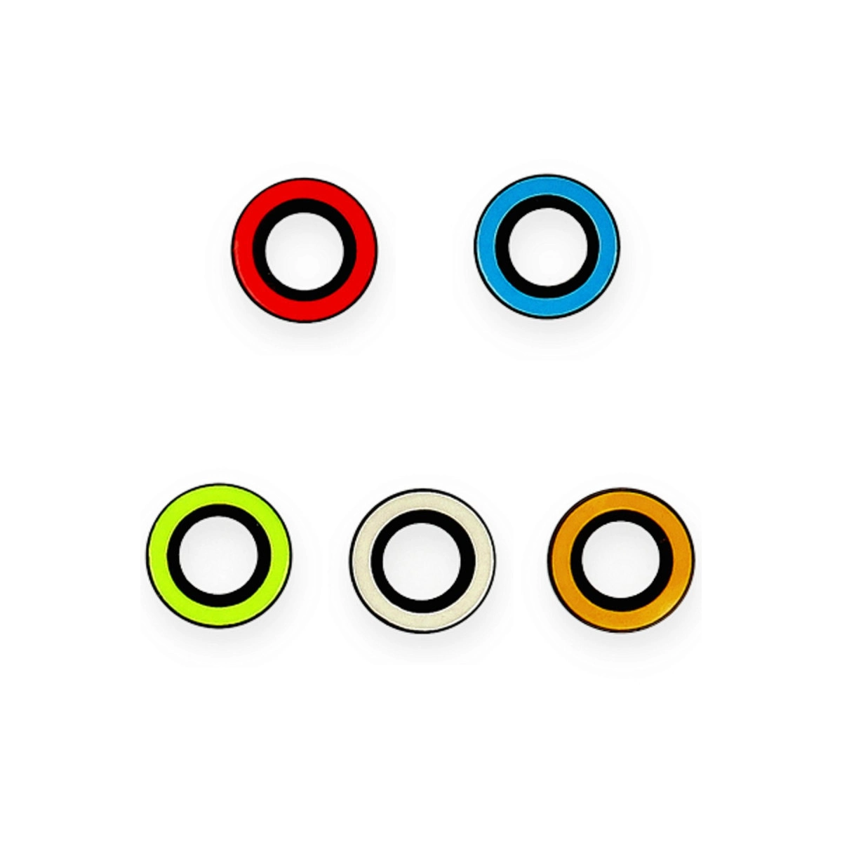 İphone 12 Pro Neon Fosforlu Kamera Lens - Sarı