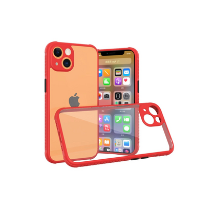 İphone 13 Mini Kılıf Miami Şeffaf Silikon - Kırmızı