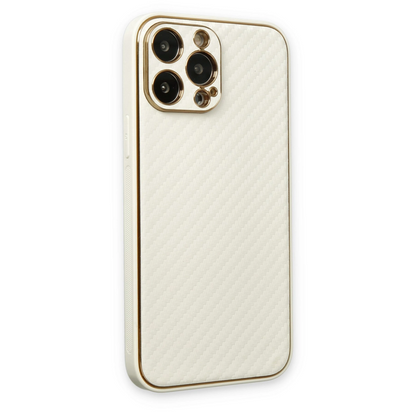 İphone 13 Pro Kılıf Coco Karbon Silikon - Beyaz