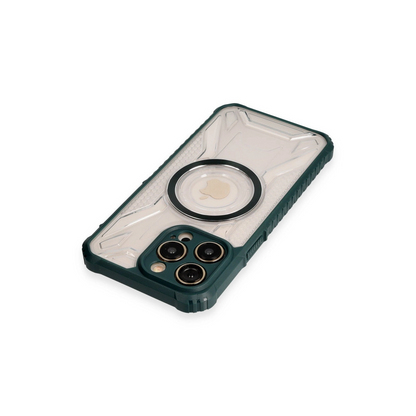 İphone 13 Pro Kılıf Prag Magneticsafe Kapak - Koyu Yeşil