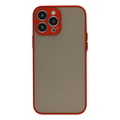 İphone 13 Pro Max Kılıf Montreal Silikon Kapak - Kırmızı