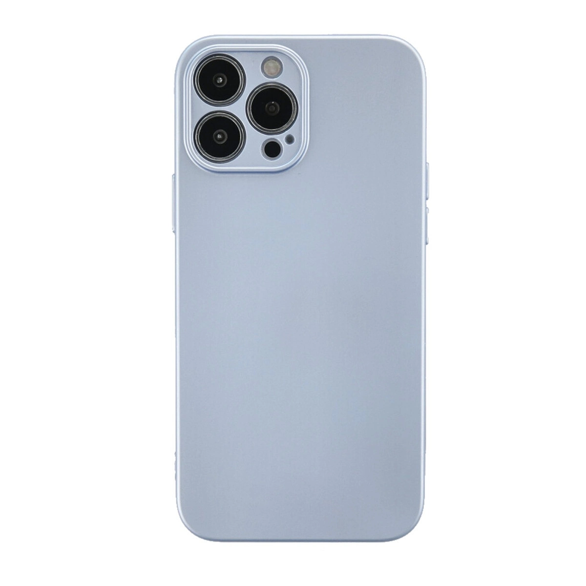 İphone 13 Pro Max Kılıf Nano İçi Kadife Silikon - Sky Blue