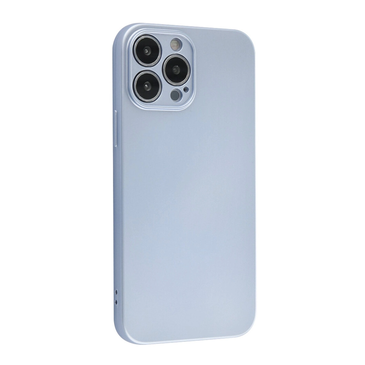 İphone 13 Pro Max Kılıf Nano İçi Kadife Silikon - Sky Blue