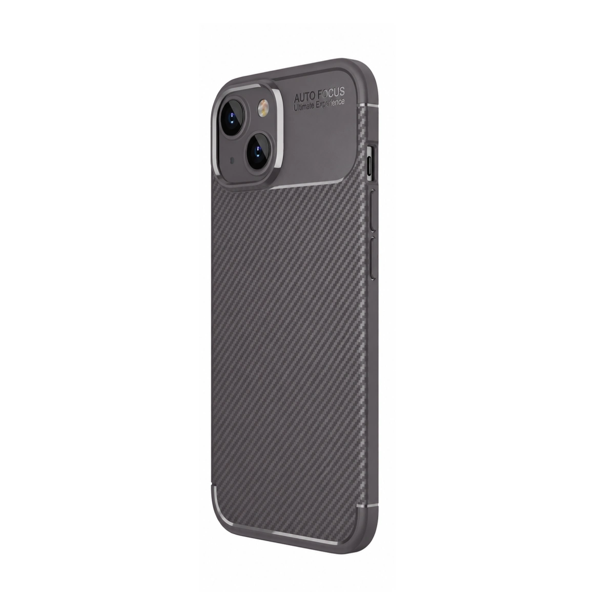 İphone 14 Kılıf Auto Focus Karbon Kapak - Gri