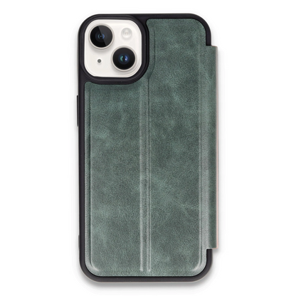 İphone 14 Kılıf Flip Cover - Koyu Yeşil