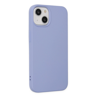 İphone 14 Kılıf Nano İçi Kadife Silikon - Lila