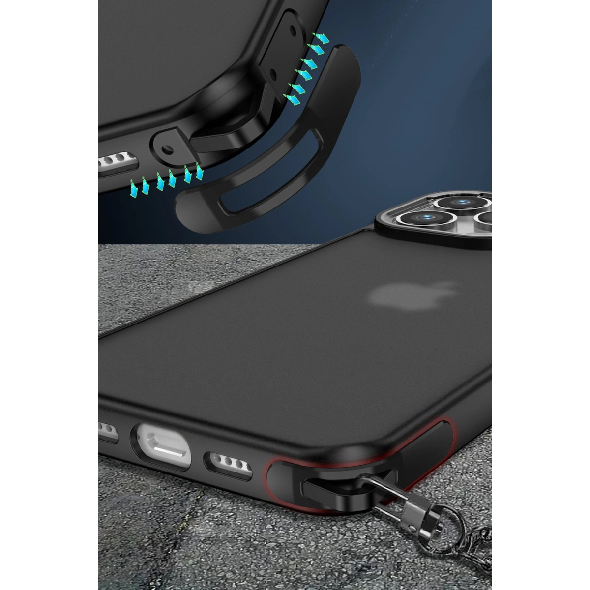 İphone 14 Pro Kılıf Elegant Kapak - Yeşil