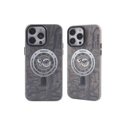 İphone 14 Pro Max Kılıf Apollo Magneticsafe Desenli Kapak - Apollo Siyah - 1