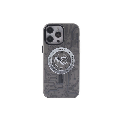 İphone 14 Pro Max Kılıf Apollo Magneticsafe Desenli Kapak - Apollo Siyah - 1
