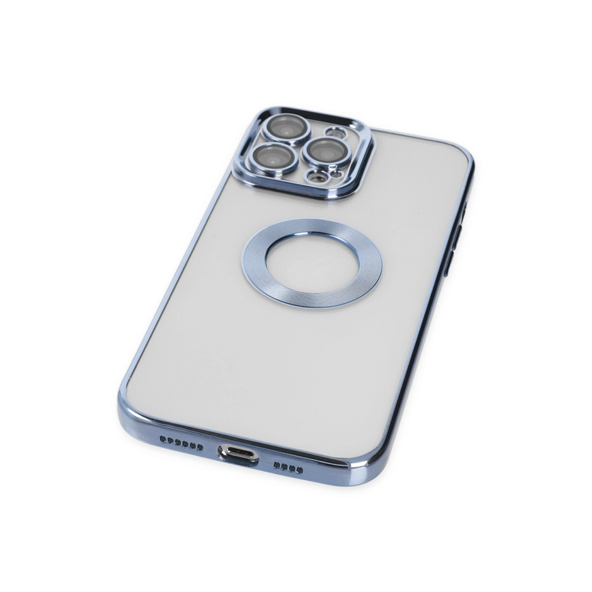 İphone 14 Pro Max Kılıf Slot Silikon - Sierra Blue