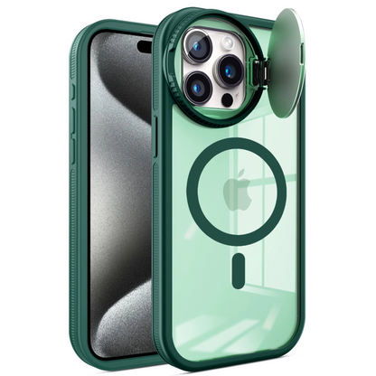 İphone 14 Pro Max Kılıf Teleskop Lens Magsafe Silikon Kapak - Koyu Yeşil