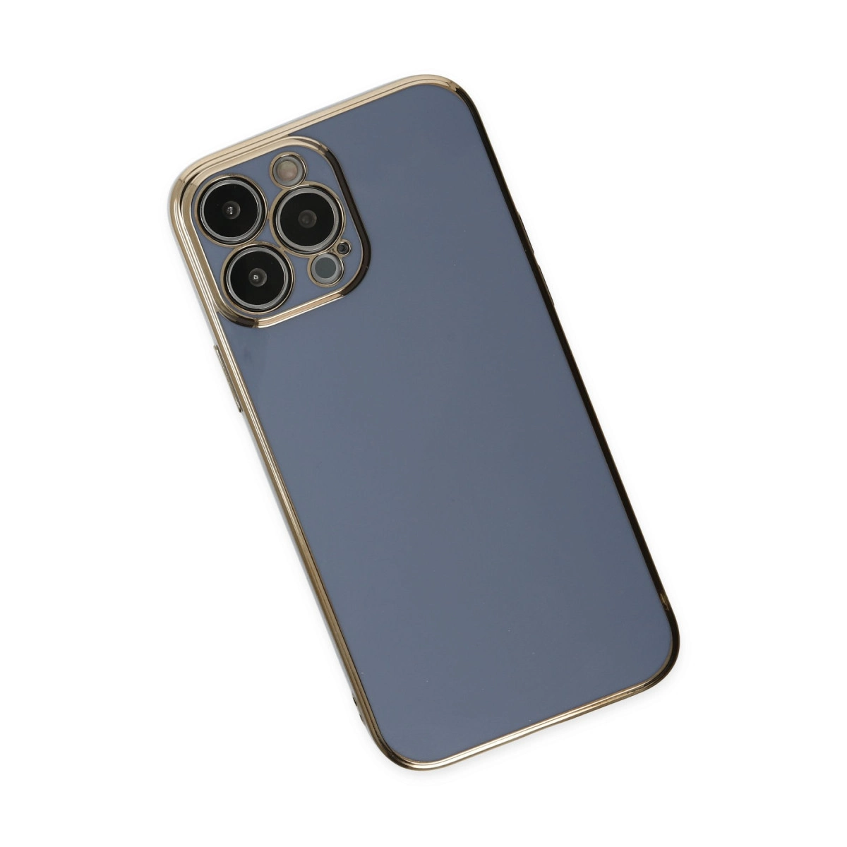 İphone 15 Pro Max Kılıf Volet Silikon - Mavi