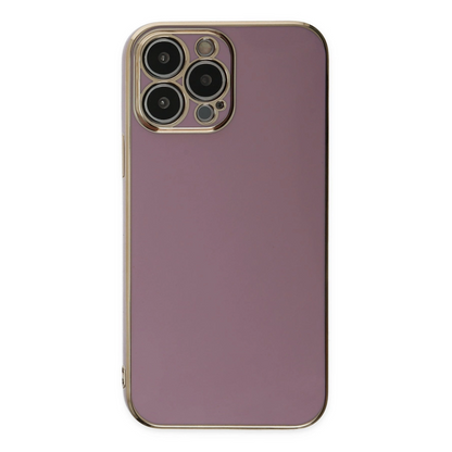 İphone 15 Pro Max Kılıf Volet Silikon - Mor