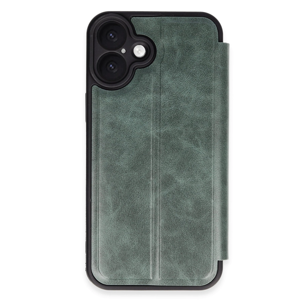 İphone 16 Kılıf Flip Cover - Koyu Yeşil