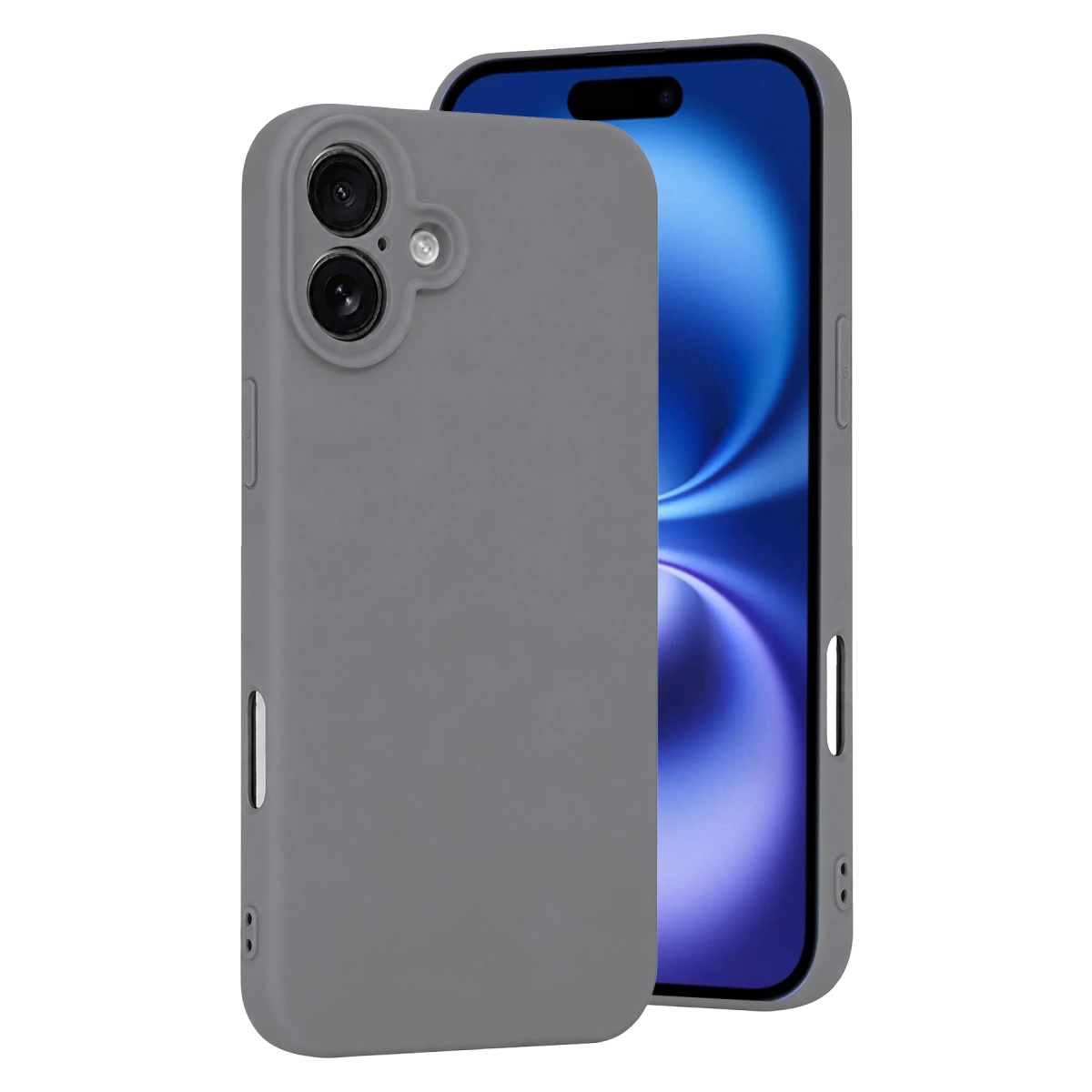 İphone 16 Plus Kılıf First Silikon - Gri