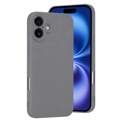 İphone 16 Plus Kılıf First Silikon - Gri