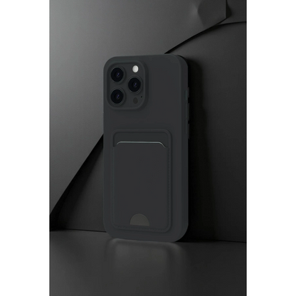 İphone 16 Pro Kılıf Kelvin Kartvizitli Silikon - Koyu Yeşil