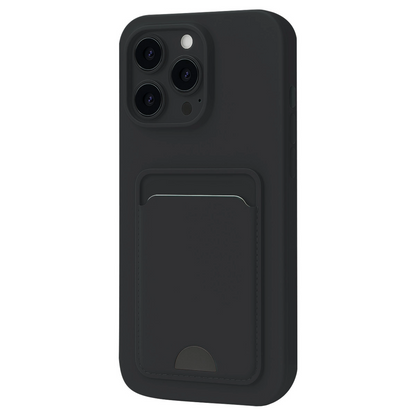 İphone 16 Pro Kılıf Kelvin Kartvizitli Silikon - Siyah