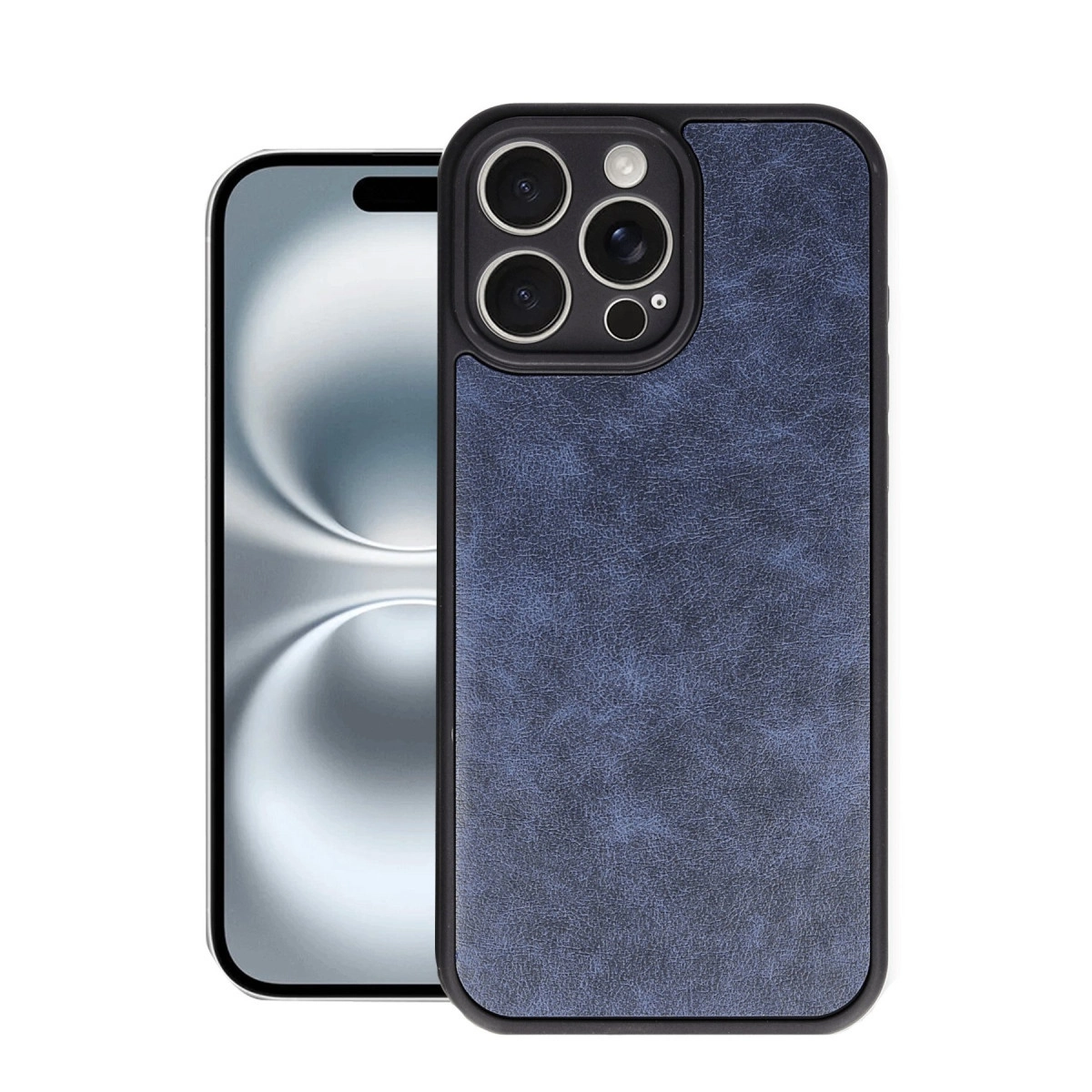 İphone 16 Pro Max Kılıf Aras Deri Kapak - Lacivert
