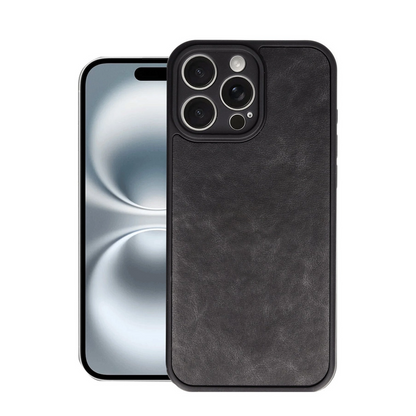İphone 16 Pro Max Kılıf Aras Deri Kapak - Siyah