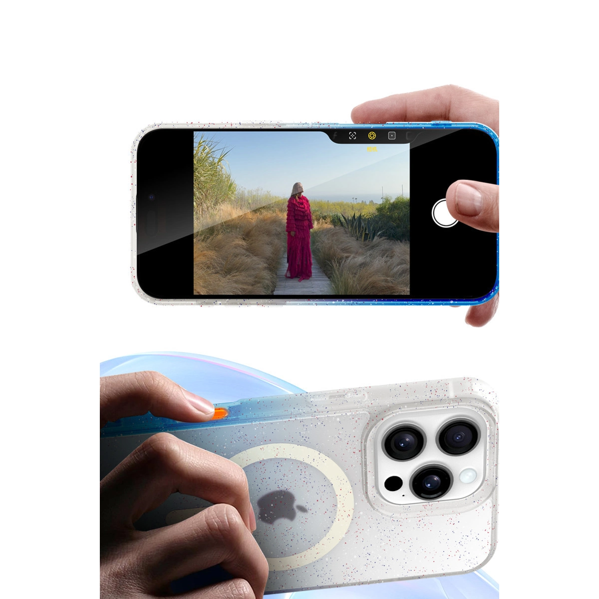 İphone 16 Pro Pummel Shiny Magsafe Kapak - Mor