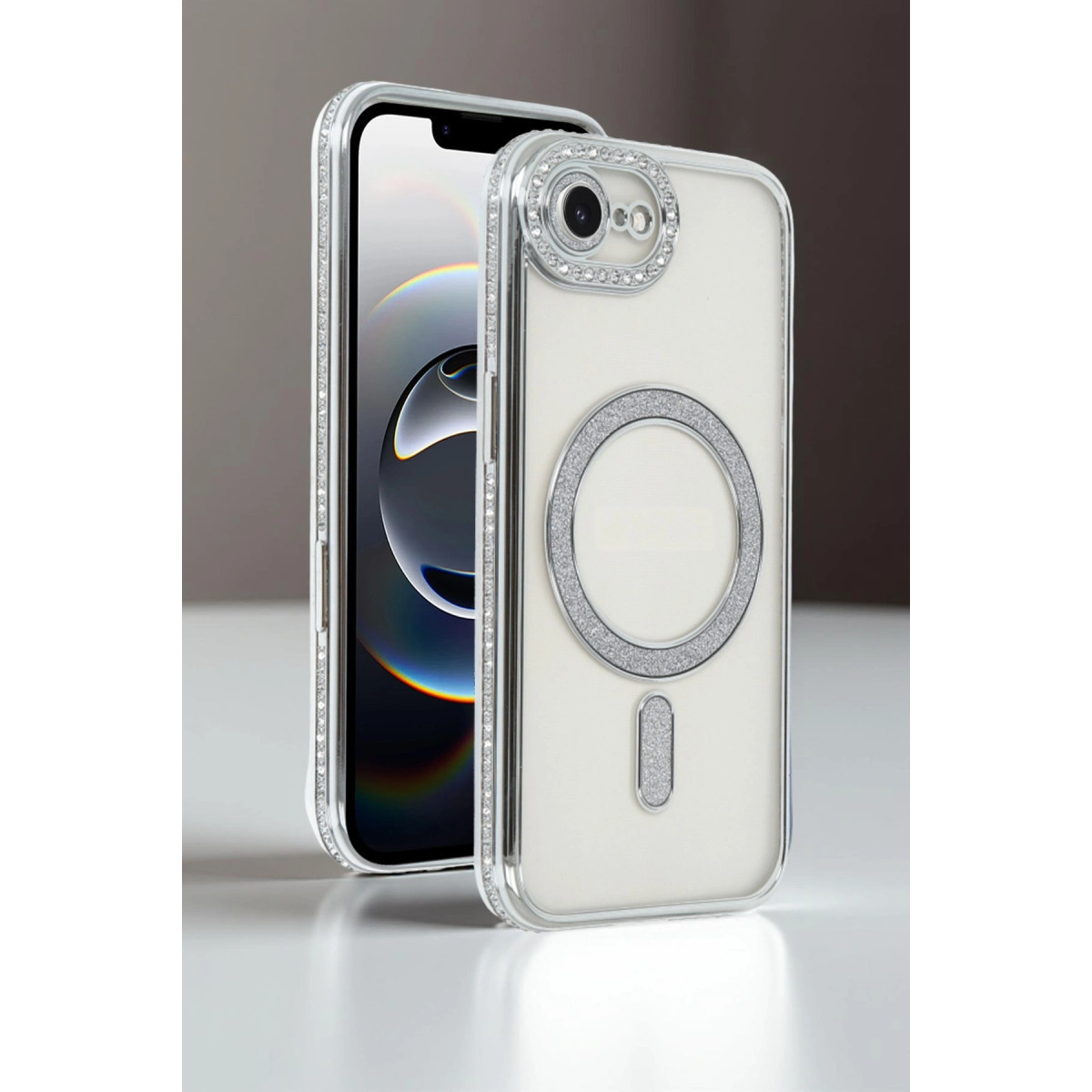 İphone 16e Joke Simli Magneticsafe Kılıf - Derin Mor