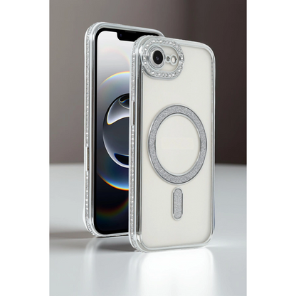 İphone 16e Joke Simli Magneticsafe Kılıf - Derin Mor
