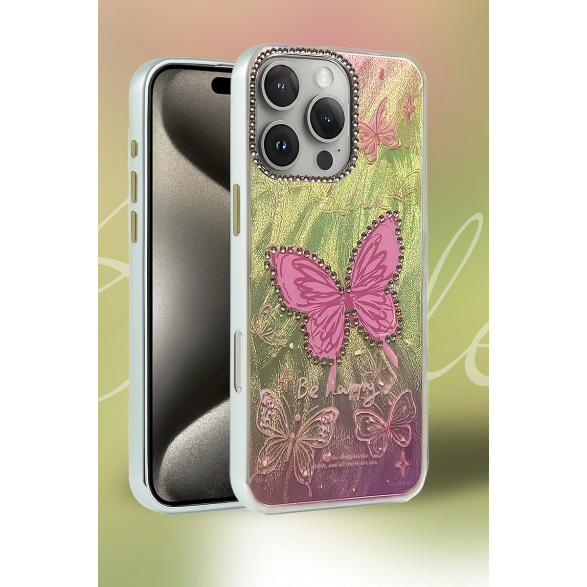 İphone 16e Kılıf Blade Aynalı Desenli Kapak - Desen 3